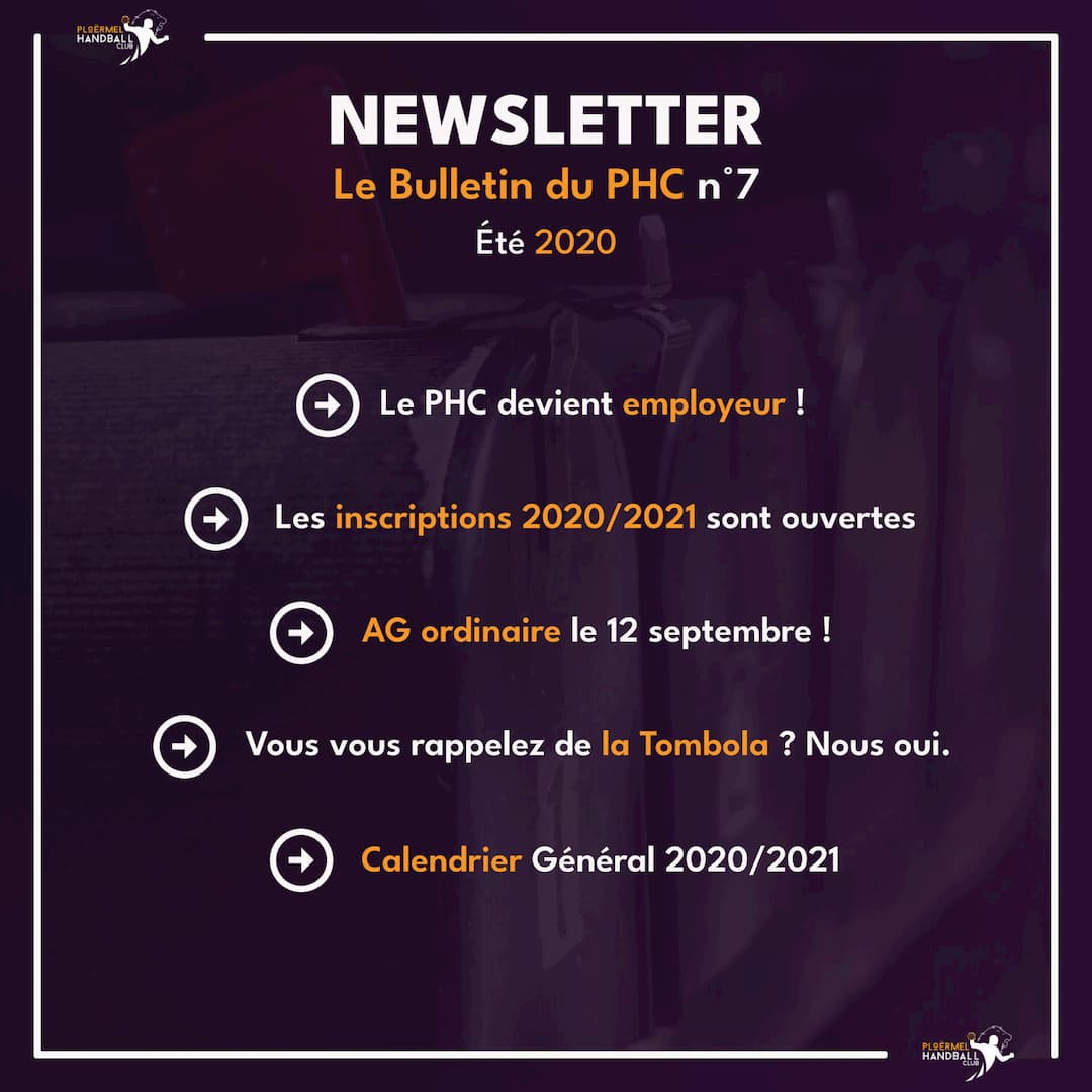 Newsletter - Bulletin du PHC n°7 (Été 2020) 1